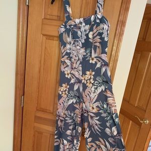 NWT Teal Floral Jumpsuit